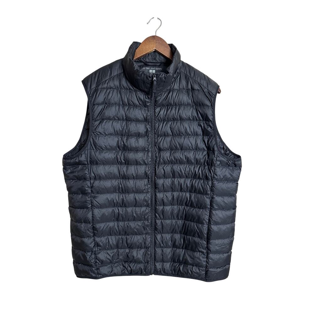 Uniqlo Ultra Light Down vest in Black Mens XL Packable Lightweight Quilted
